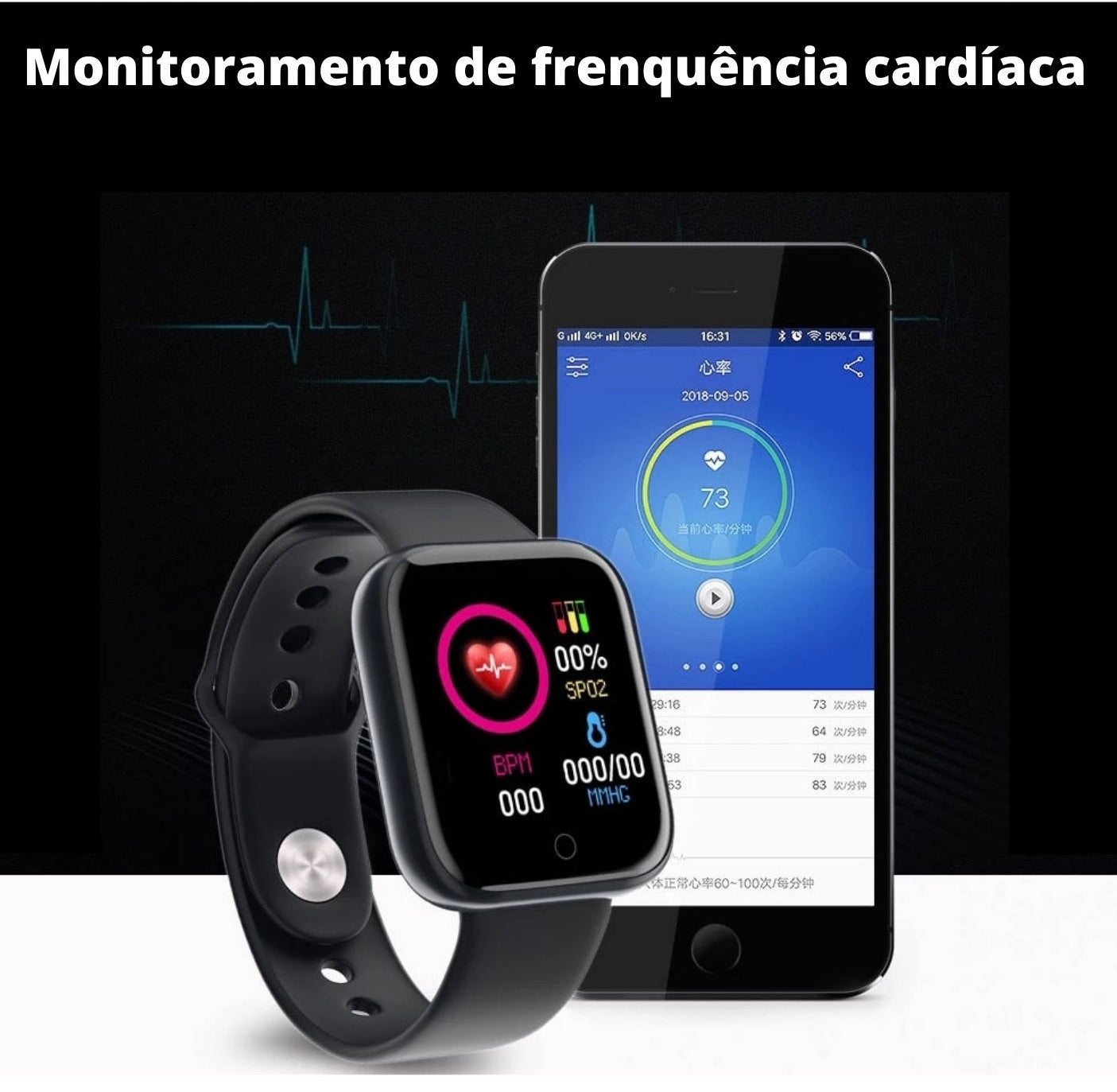 Relógio inteligente D20 Pro Masculino e Feminino